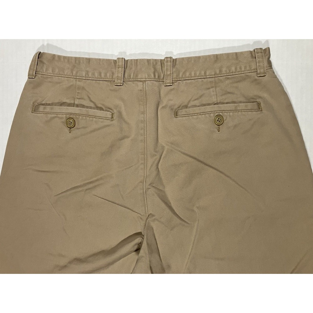 J Crew Pants Essential Chino Tan Khaki Flat Front Slash Pockets Men Size 32 X 29 - Picture 10 of 13